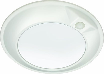 Juno JSBT 6-Inch SlimBasics Tapered Disk Downlight, Switchable + PIR Sensor, White (1 Pack)
