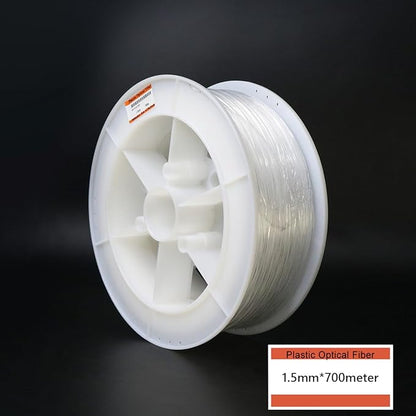 AZIMOM PMMA 0.06in(1.5mm) 2296ft(700Meter) Plastic End Glow Fiber Optic Roll Cable for Fiber Optic Starlight Kits Project Twinkle Star Sky Ceiling Headliner Decor