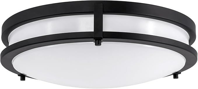 Design House Ripon 14.5 Inch Integrated LED Indoor Ceiling Light, Dimmable, Matte Black – Design House, 578641-BLK