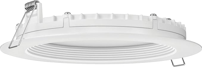 Juno LED Recessed Lights 6 Inch Round Wafer Downlight, 5-in-1 Switchable White Color Temperature, 120 Volts, 6-Inch Regressed Trim, Matte White (WF6 REG SWW5 90CRI MW M6)