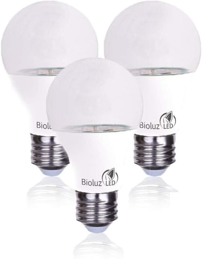 Bioluz LED Full Spectrum Grow Light Bulbs for Indoor Plants, A19 9W LED Bulbs Indoor Outdoor Energy-Efficient 3000K Soft White Plant Light Bulbs FCC RoHS Compliant UL Listed