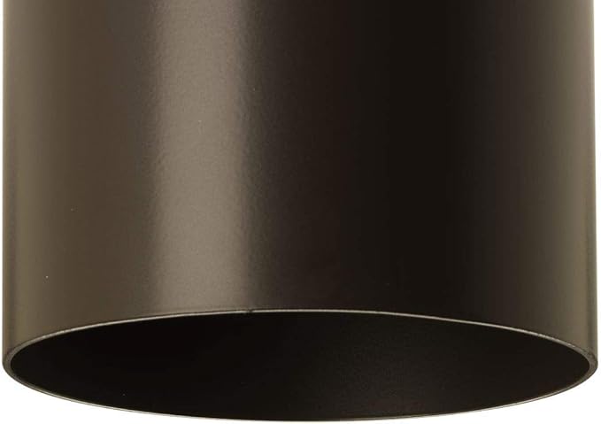 Progress Lighting 6-Inch Cylinder Outdoor Ceiling Light, 1-Light Modern Flush Mount Ceiling Light Fixture, Interior and Exterior Lighting for Home or Porch, Aluminum Construction, Bronze (P5741-20)