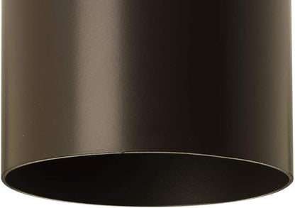 Progress Lighting 6-Inch Cylinder Outdoor Ceiling Light, 1-Light Modern Flush Mount Ceiling Light Fixture, Interior and Exterior Lighting for Home or Porch, Aluminum Construction, Bronze (P5741-20)