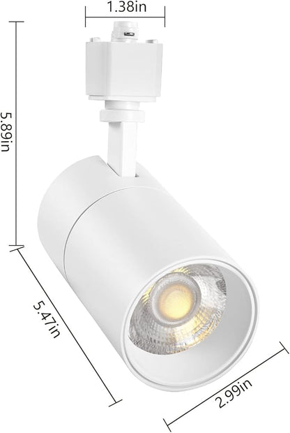 VANoopee 10 Pack 3-Color 20W H Track Lighting Heads Dimmable No Flicker Bright LED Track Lighting Fixtures for Accent Task Retail Kitchen Ceiling Track Light H Type - CRI90+ 36° 2000lm White