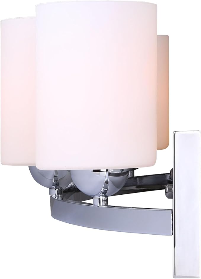 Canarm IVL370A04CH-O Ltd Hampton 4 Light Vanity, Chrome with Flat Opal Glass