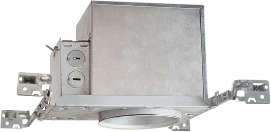 Juno 4 Inch Incandescent Ceiling Light Housing for New Construction, IC Rated Recessed Light, Adjustable Bar Hangers, Damp Location UL Listed Can Lighting, Includes Push-in Electrical Connectors