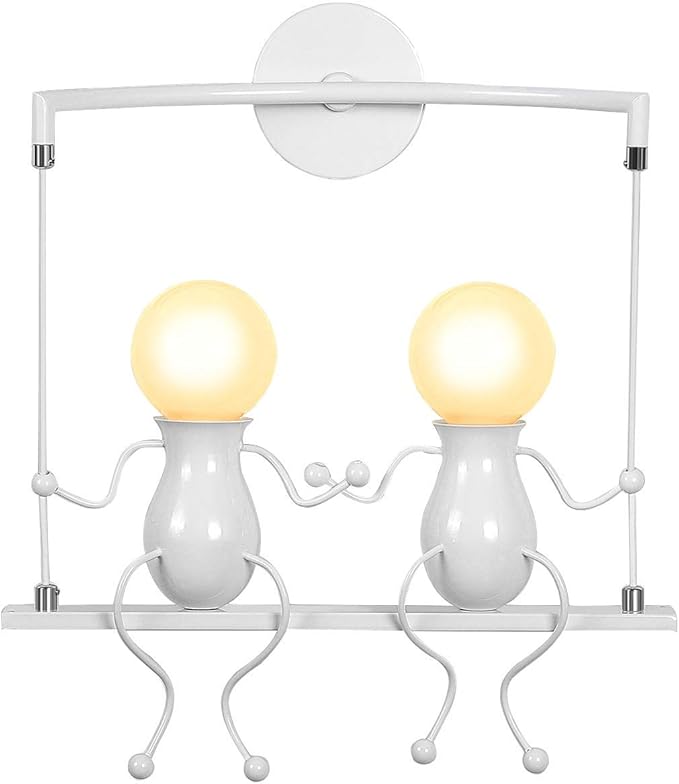 Kawell Humanoid Wall Light Fixtures Modern Wall Lamp Creative Wall Sconce Light Art Deco Max 60W E26 Base for Children Room Bedroom Bedside Living Room Stairs Hallway Restaurant Kitchen