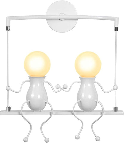 Kawell Humanoid Wall Light Fixtures Modern Wall Lamp Creative Wall Sconce Light Art Deco Max 60W E26 Base for Children Room Bedroom Bedside Living Room Stairs Hallway Restaurant Kitchen