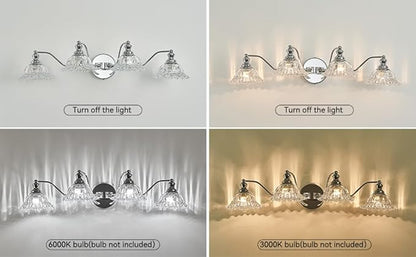 XIEDUN Chrome 4 Light Vanity Light Bathroom Light