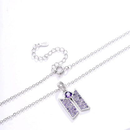 Army Necklace Bangtan Boys Pendant Merch 18K Gold Plated Cubic Zirconia Jewelry for Fans Gifts
