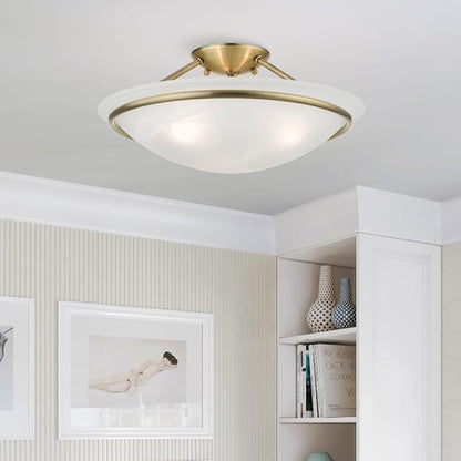 Livex Lighting 4824-07 Newburgh 3-Light Ceiling Mount, Bronze