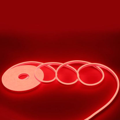 DUOFU365 RED Neon LED Strip Light, DC 12V 600 SMD2835 LED Neon Rope Lights,Upgraded 16.4ft/5m Led Light Strips Flexible Waterproof for Indoor/Outdoors Home Decoration/DIY(No Power Adapter)