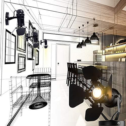 GU10 L19 * W17cm Mini Loft Spotlight Ceiling Lights Industrial Track Light Surface Mounted Retro Lamps Downlighting