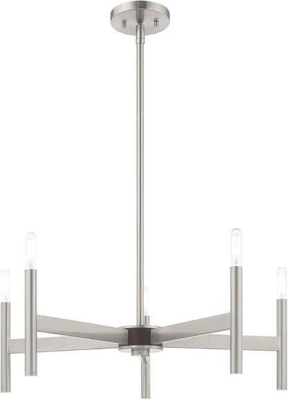 Livex Lighting 5 Lt Brushed Nickel Chandelier