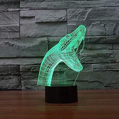 New Type 3D Snake Night Light Table Light 3D Lamp Table Lamp 3D LED USB 7 Color Change LED Table Lamp Xmas Toy Gift