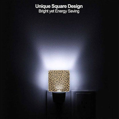 Leopard Print Night Light Animal Print LED Night Lights Plug into Wall for Stairway Hallway Bedroom 0.5W Nightlight