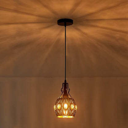 YLONG-ZS Black Lantern Pendant Lights Bedroom Restaurant 2 PK, Farmhouse Kitchen Island Pendant Ceiling Light with 6.07 Ft Wire, Hanging Pendant Lighting for Restaurant Bedroom Dining Room Living Room