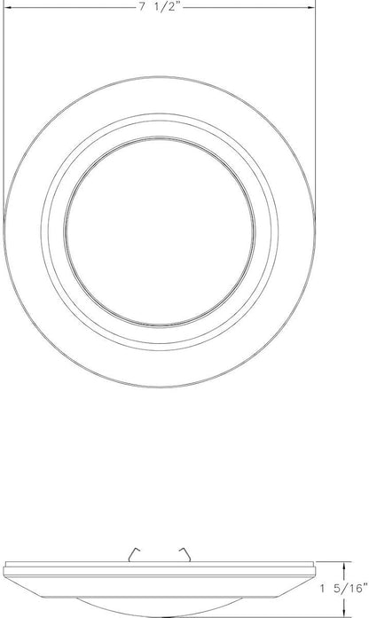 Progress Lighting 7-1/4" Surface Mount LED, Intrinsic Collection, Indoor & Outdoor, P810013-028-30, Satin White