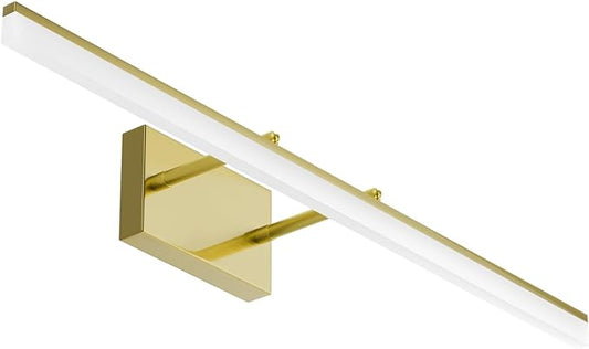 Aipsun 31.5inch Brushed Brass Bathroom Vanity Light Fixtures Modern LED Light Fixtures Gold Vanity Lighing for Bathroom Wall Fixtures 5500K