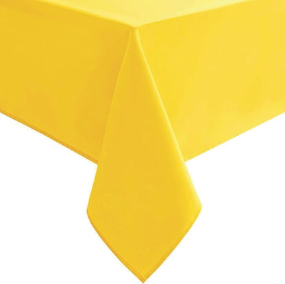 Hiasan Tablecloth for Rectangle Tables - 70 x 140 inch - Waterproof, Spillproof & Wrinkle Resistant Washable Polyester Table Cloth for Dining/Party/Outdoor Picnic, Yellow