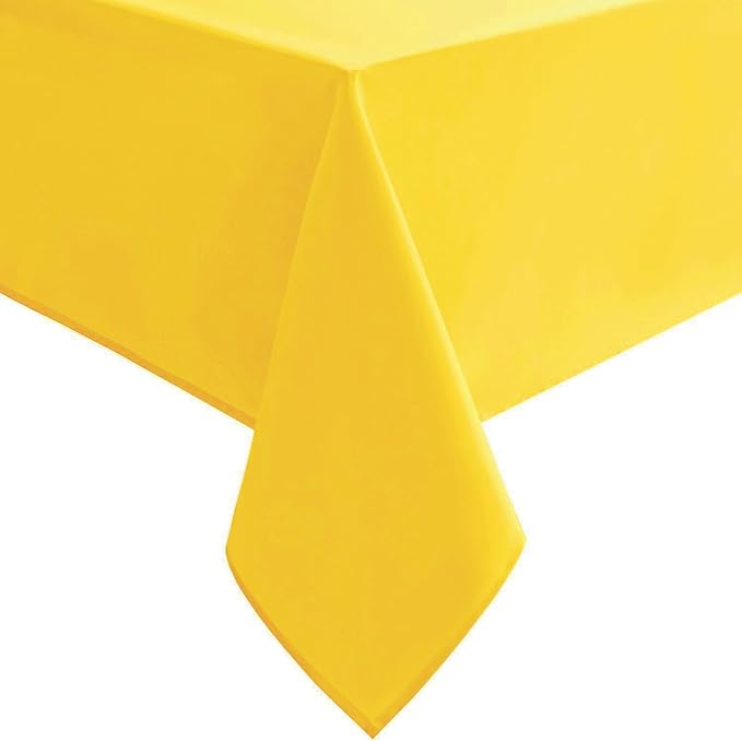 Hiasan Yellow Square Tablecloth - Spillproof and Waterproof Washable Table Cloth for Dining Room Kitchen Camping, 30 x 30 Inch