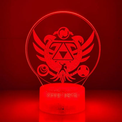 3D Night Light, 16 Color Changing Cartoon USB Desk Lamp, Crest of Hyrule Illusion Lighting with Remote Control for Home Decor Gift for Kids. (4)