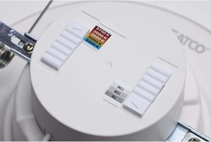Satco LED Retrofit Downlight with Stepped Baffle, CCT and Wattage Selectable, 5-6 Inch Round, White