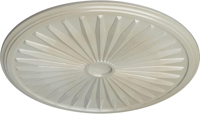 Ekena Millwork CM33LEFBS 33-1/8" x 3-1/2" x 1-3/8" Leandros Ceiling Medallion, Flash Blue