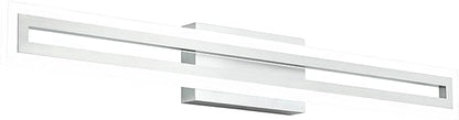 SOLFART Brushed Nickel Bathroom Vanity Light 32 Inch Bathroom Lighting Fixtures Over Mirror 6000K
