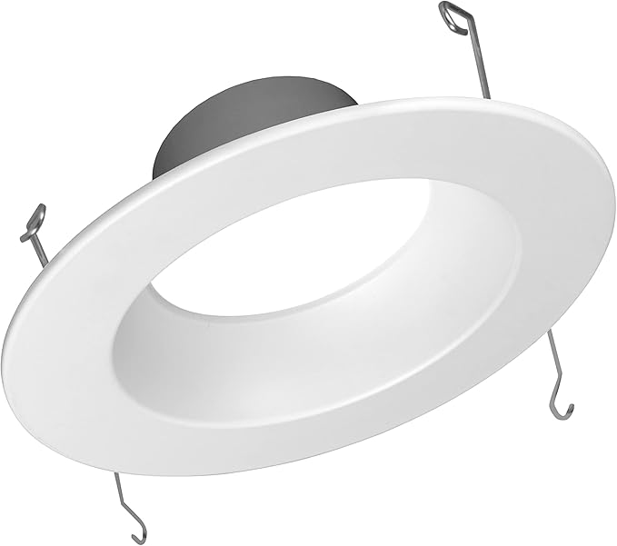 NICOR Lighting 5/6 inch 800 Lumen LED Recessed Downlight Retrofit Light Fixture in White, 4000K (DCR561081204KWH)
