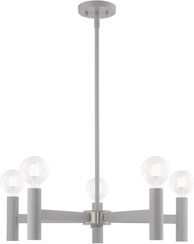 Livex Lighting 5 Lt Nordic Gray Chandelier