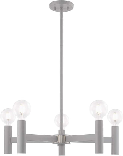 Livex Lighting 5 Lt Nordic Gray Chandelier