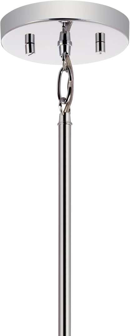 Kichler Madden 1-Light Mini Pendant Light Fixture with Clear Glass in Chrome, Kitchen Island Hanging Light Ceiling Mount for Bathroom or Kitchen (7" x 15"), 52725CH