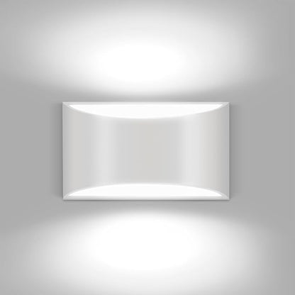 White Aluminum Modern LED Wall Sconce Indoor Wall Lights 1 Pack Hardwired Up and Down Wall Mount Light for Living Room Bedroom Corridor Hallway Conservatory Cool White 6000K(with G9 Bulbs)