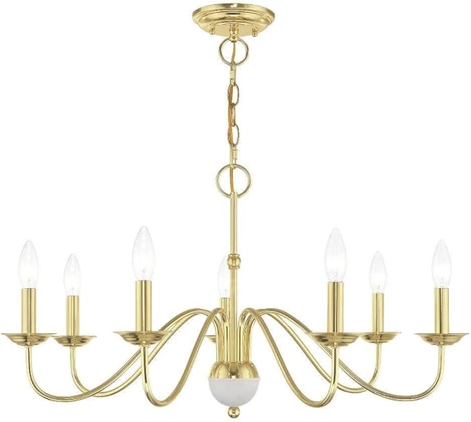 Livex Lighting 7 Lt Polished Brass Chandelier