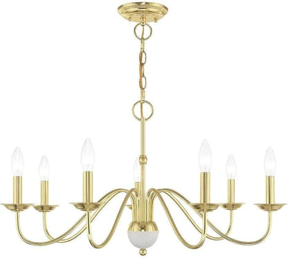 Livex Lighting 7 Lt Polished Brass Chandelier