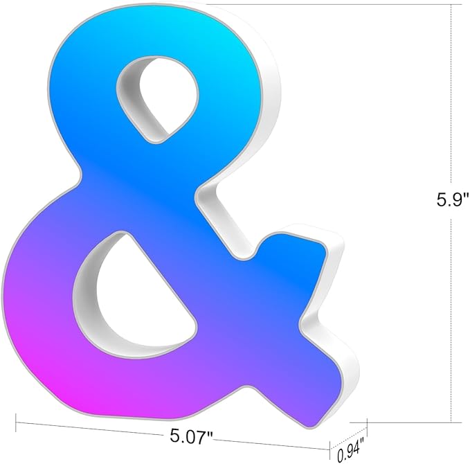 Light Up Letters Marquee Letter - Music Sync RGB Color Changing LED Led Lights Logo Game Lights for Girls Women Party Birthday Christmas Valentine's Day Wall Desktop Decoration