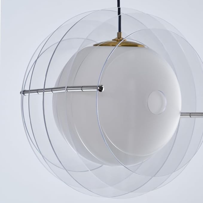 Modern Pendant Light Globe Pendant Lights Kitchen Island Contemporary Hanging Lighting Fixture for Dining RoomEntryway, Bedroom, Adjustable Height