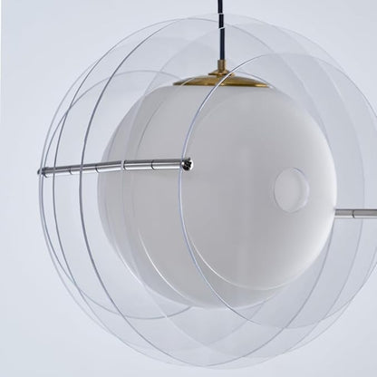 Modern Pendant Light Globe Pendant Lights Kitchen Island Contemporary Hanging Lighting Fixture for Dining RoomEntryway, Bedroom, Adjustable Height