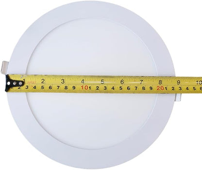 8 Inch 18Watt Ultra Thin Round LED Recessed Panel Spot Lighting, 140 Watt Retrofit Ceiling Downlight, 6500K Cool White, 10 Pack