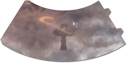 Royal Designs Cross and Dove Vellum Tea Light Paper Wine Glass Lampshade, Party Centerpiece, Set of 20