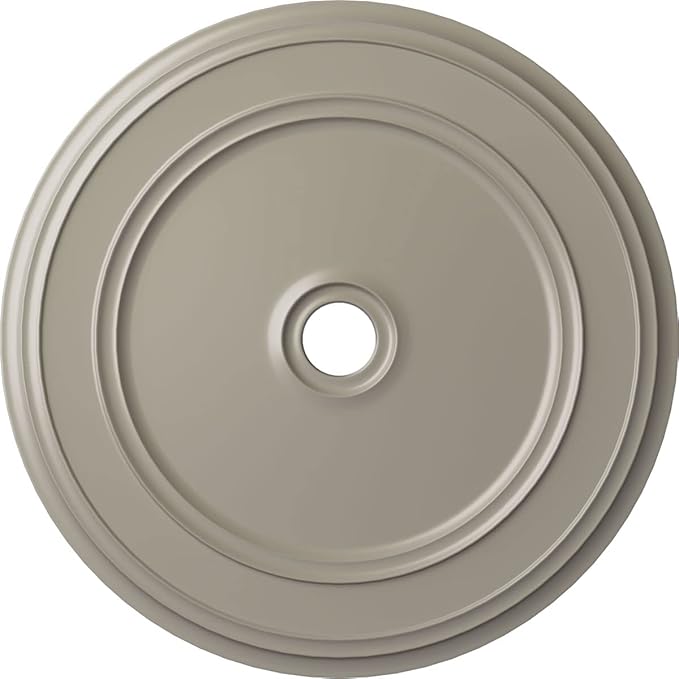 Ekena Millwork CM41CLPWS Classic Ceiling Medallion, 41 1/8"OD x 4"ID x 2 1/8"P, Hand-Painted Pearl White