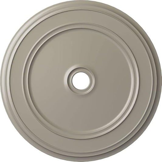 Ekena Millwork CM41CLPWS Classic Ceiling Medallion, 41 1/8"OD x 4"ID x 2 1/8"P, Hand-Painted Pearl White
