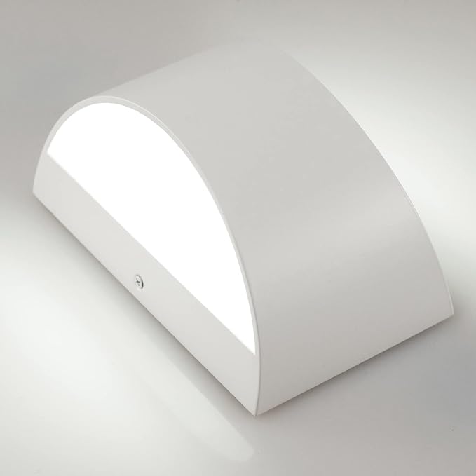 White Aluminum Modern LED Wall Sconce Indoor Wall Lights 1 Pack Hardwired Up and Down Wall Mount Light for Living Room Bedroom Corridor Hallway Conservatory Cool White 6000K(with G9 Bulbs)