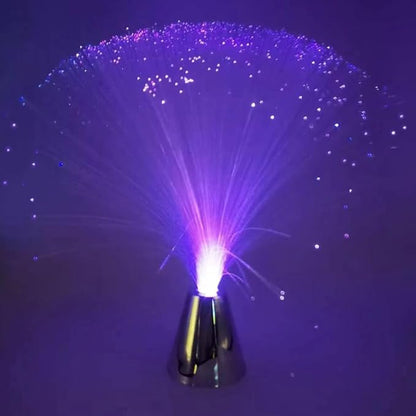 EA 2 pck 13‘’ inch LED Colourful Changing Fibre Fiber Optic Fountain Night Light Calming Lamp Christmas