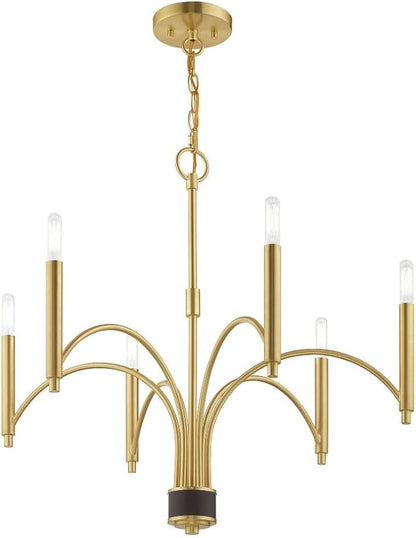 Livex Lighting 6 Lt Brushed Nickel Chandelier