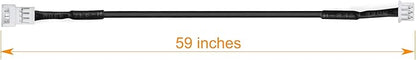 Jushope Acrylic LED Lights Parts, Interior Car LED Strip Lights Accessories (59 inches Extension Wire)