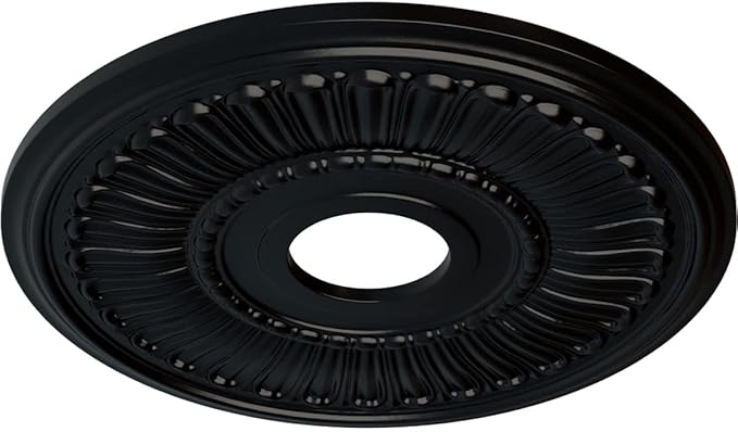 Ekena Millwork Melonie Ceiling Medallion, Jet Black