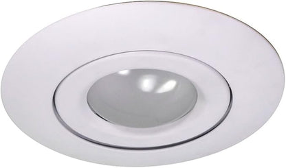 NICOR Lighting 6 inch White Recessed Gimbal Ring Trim, Fits 6 inch Housings (17558WH)