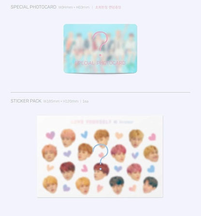 BTS - [Love yourself 結 ‘Answer’] 4th Album 4 VER SET 2CD+116p PhotoBook+20p Mini Book+1p PhotoCard+1p Sticker+extra Photocards Set (4p) K-POP Sealed